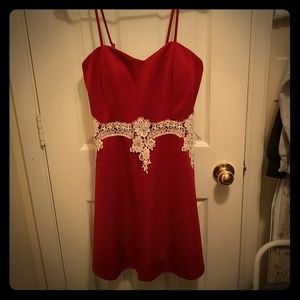 Burgundy dress